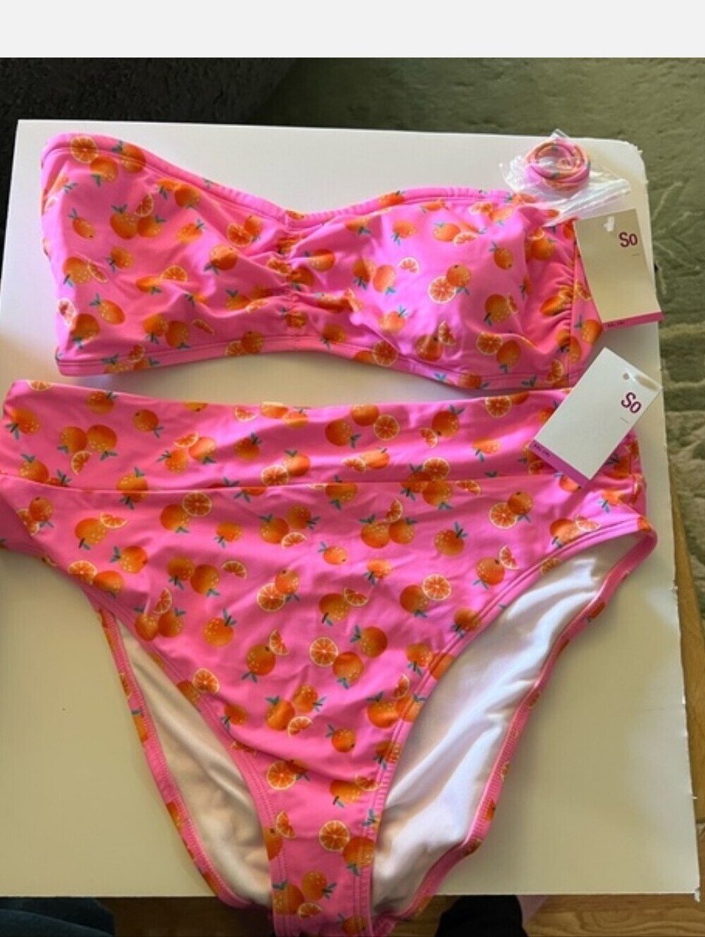 NWT SO BIKINI SET ORANGES